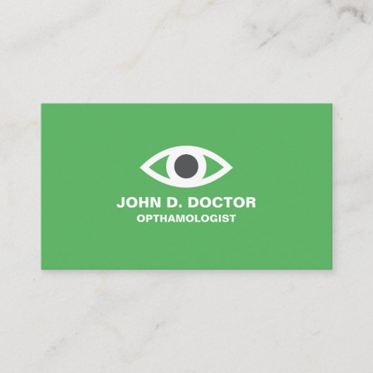 Optometrist groen visitekaartje (Voorkant)