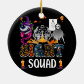 Optometrist Halloween Sight Squad Witch Pumpkin op Keramisch Ornament (Achterkant)
