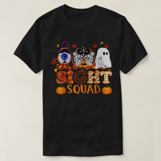Optometrist Halloween Sight Squad Witch Pumpkin op T-shirt (Design voorkant)