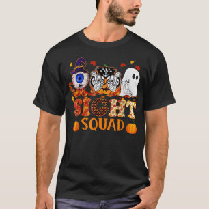 Optometrist Halloween Sight Squad Witch Pumpkin op T-shirt