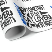 Optometrist houdt van katten cadeaupapier (Rol Hoek)