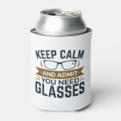 Optometrist Keep Calm Advertentie U heeft bril nod Blikjeskoeler (Blikje Voorkant)