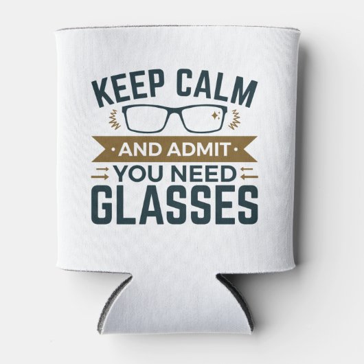 Optometrist Keep Calm Advertentie U heeft bril nod Blikjeskoeler (Voorkant)