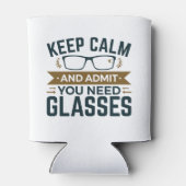 Optometrist Keep Calm Advertentie U heeft bril nod Blikjeskoeler (Achterkant)
