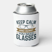 Optometrist Keep Calm Advertentie U heeft bril nod Blikjeskoeler (Blikje Achterkant)