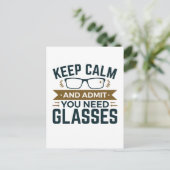 Optometrist Keep Calm Advertentie U heeft bril nod Briefkaart (Staand voorkant)