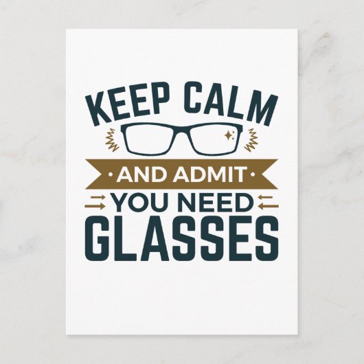 Optometrist Keep Calm Advertentie U heeft bril nod Briefkaart (Voorkant)