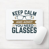 Optometrist Keep Calm Advertentie U heeft bril nod Muismat (Met muis)