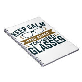 Optometrist Keep Calm Advertentie U heeft bril nod Notitieboek (Rechterzijde)