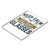 Optometrist Keep Calm Advertentie U heeft bril nod Notitieboek (Linkerzijde)