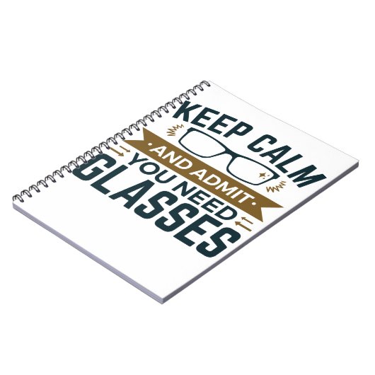 Optometrist Keep Calm Advertentie U heeft bril nod Notitieboek (Linkerzijde)