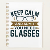 Optometrist Keep Calm Advertentie U heeft bril nod Planner (Voorkant)