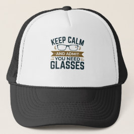 Optometrist Keep Calm Advertentie U heeft bril nod Trucker Pet