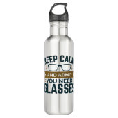 Optometrist Keep Calm Advertentie U heeft bril nod Waterfles (Voorkant)