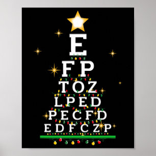 Optometrist Kerst Oogheelkundige EY Poster