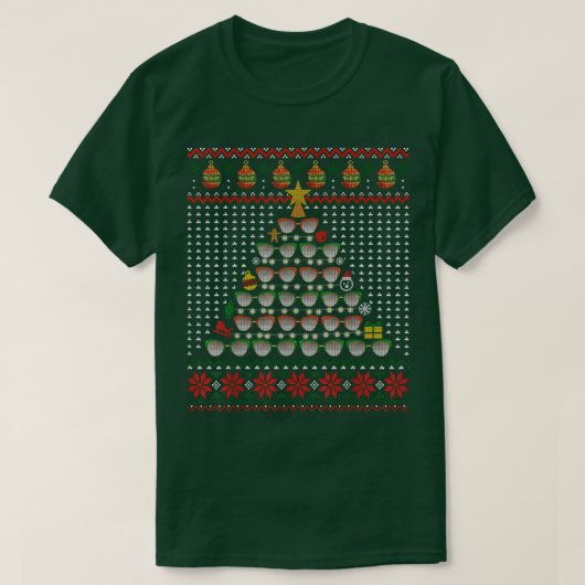 Optometrist kerstboom Optometree Ugly Xmas Sw T-shirt (Design voorkant)