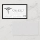 Optometrist | Minimale zwarte grens Visitekaartje (Voorkant / Achterkant)