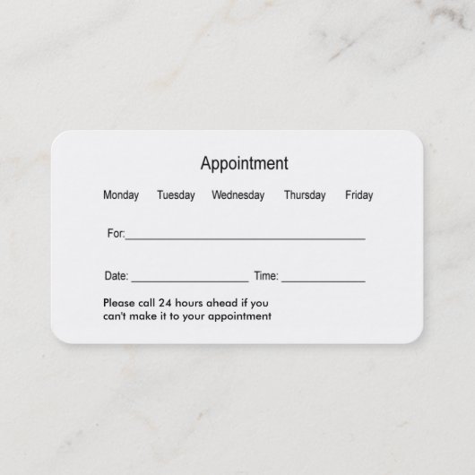 Optometrist Modern Business Afsprakenkaartje (Achterkant)