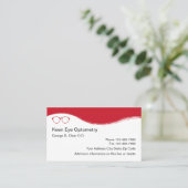 Optometrist Modern Design Visitekaartje (Staand voorkant)