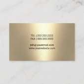 Optometrist Modern Eyewear Eye Glasses Navy Gold Visitekaartje (Achterkant)