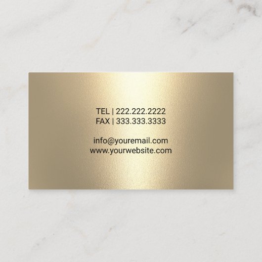 Optometrist Modern Eyewear Eye Glasses Navy Gold Visitekaartje (Achterkant)