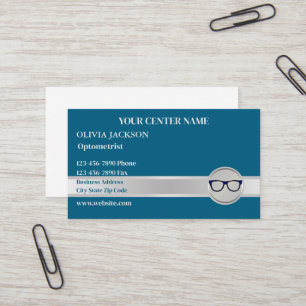 Optometrist Moderne brillen Doctor Vision Care Visitekaartje