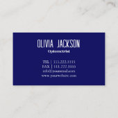 Optometrist Moderne brillen voor ogen Visitekaartje (Achterkant)