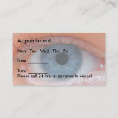 Optometrist of Ophthalmoloog Appointines Visitekaartje (Achterkant)