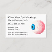 Optometrist of Ophthalmoloog Appointines Visitekaartje (Voorkant)