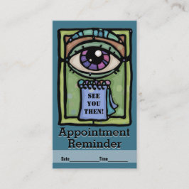 Optometrist.Oftalmologen.Oogexamen.Benoeming Afsprakenkaartje