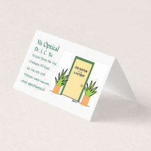 Optometrist Oftalmoloog Cartoon Benoeming Visitekaartje