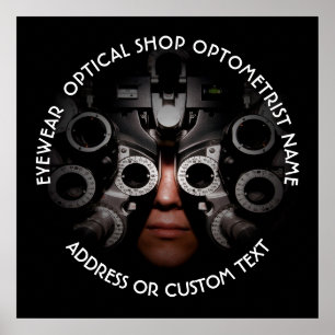 Optometrist Oftalmoloog Naam Optische winkel Poster