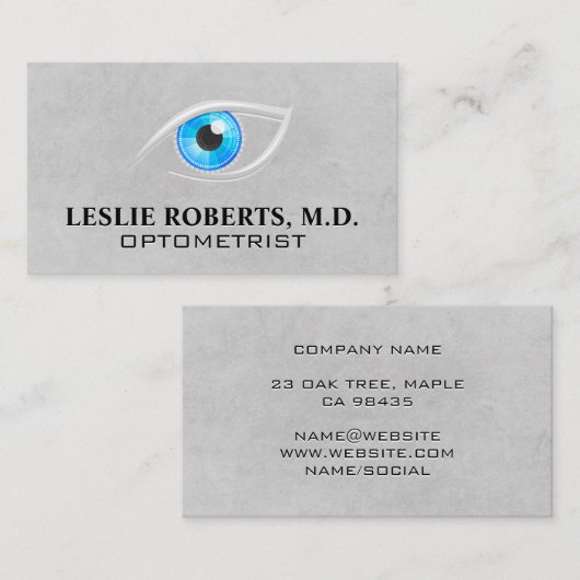 optometrist | Oog dicht Visitekaartje (Voorkant / Achterkant)