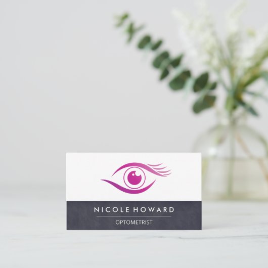 Optometrist | Oog Logo Visitekaartje (Staand voorkant)