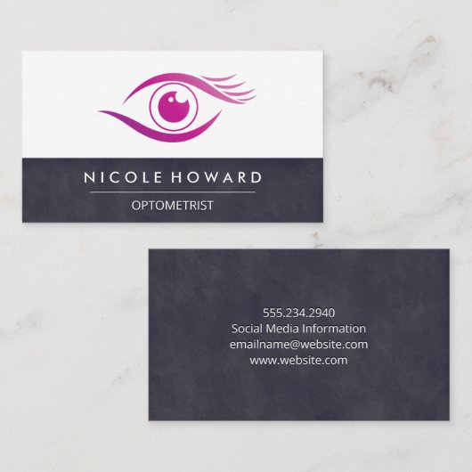 Optometrist | Oog Logo Visitekaartje (Voorkant / Achterkant)