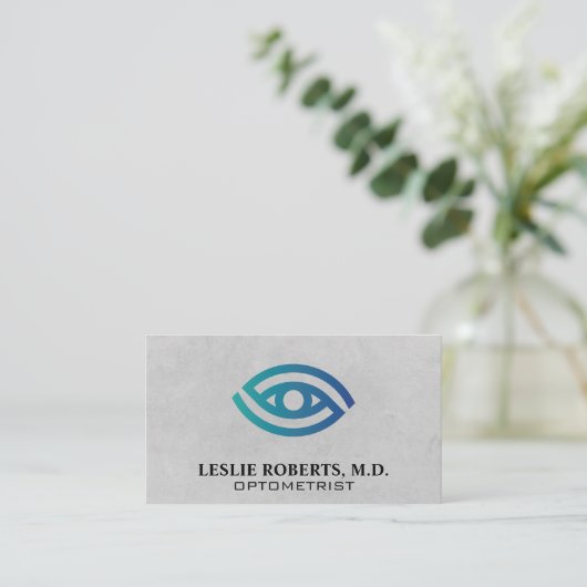 Optometrist | Oog Logo Visitekaartje (Staand voorkant)