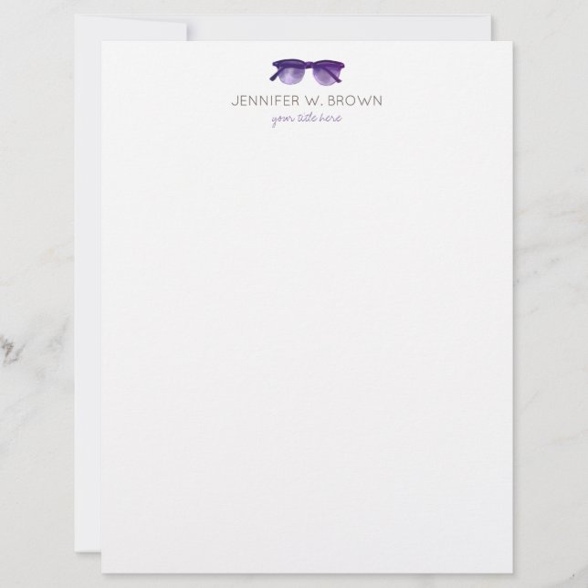 Optometrist oogarts bril briefhoofd (Voorkant)