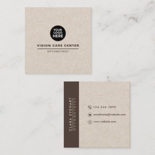 Optometrist oogarts contactkaartje (Voorkant / Achterkant)