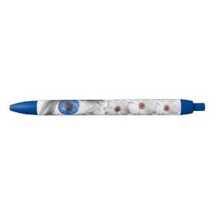 Optometrist oogarts oog bestemming blauwe inkt pen