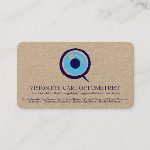 Optometrist oogarts Oogspecialist ambacht Visitekaartje