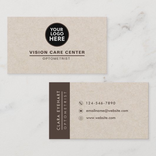 Optometrist oogarts visitekaartje (Voorkant / Achterkant)