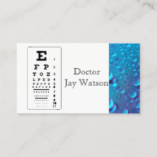 Optometrist oogheelkundige visitekaartje