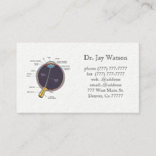 Optometrist oogheelkundige visitekaartje