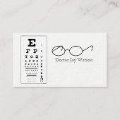 Optometrist oogheelkundige visitekaartje (Voorkant)