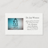 Optometrist oogheelkundige visitekaartje (Achterkant)