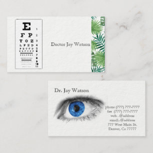 Optometrist oogheelkundige visitekaartje