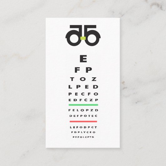Optometrist | Oogonderzoek Afsprakenkaartje (Voorkant)