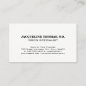 Optometrist | Oogonderzoekkaart Afsprakenkaartje (Achterkant)