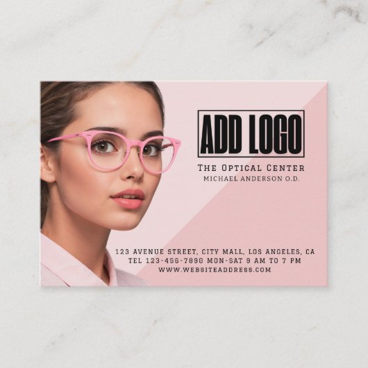 Optometrist Ophthalmology Eyewear Business Visitekaartje (Voorkant)