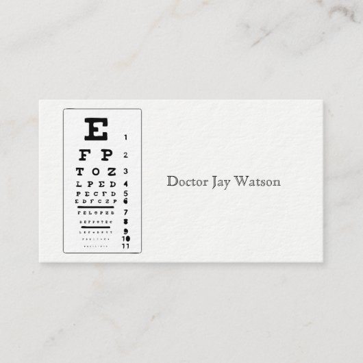 Optometrist Ophthalmoloog Eye Destiny Destiny's Visitekaartje (Voorkant)